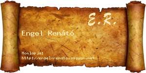 Engel Renátó névjegykártya